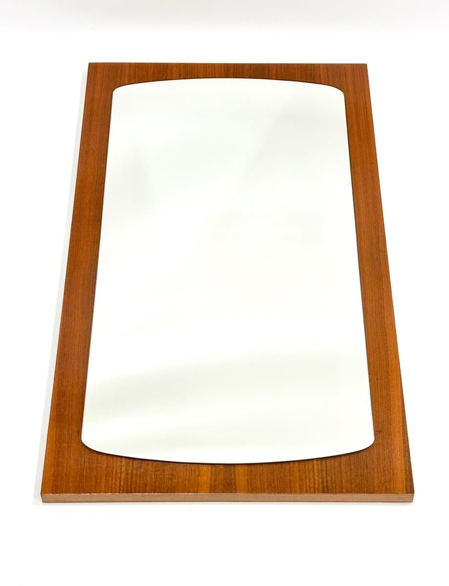 Lustro ścienne, teak brązowy, szkło, Niemcy, lata 70. - 155022