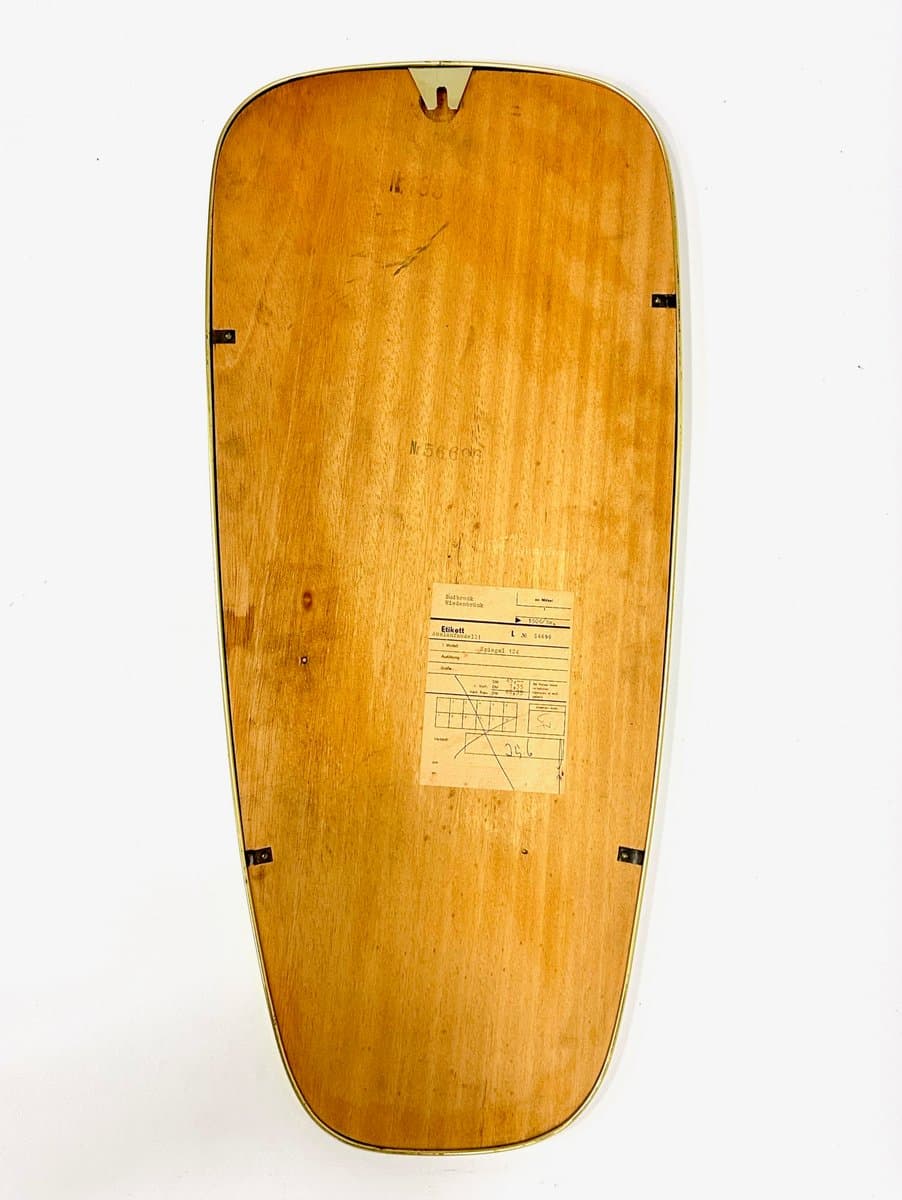 Lustro ścienne, aluminium złoty, mosiądz złoty, szkło, Niemcy, lata 70. - 154998