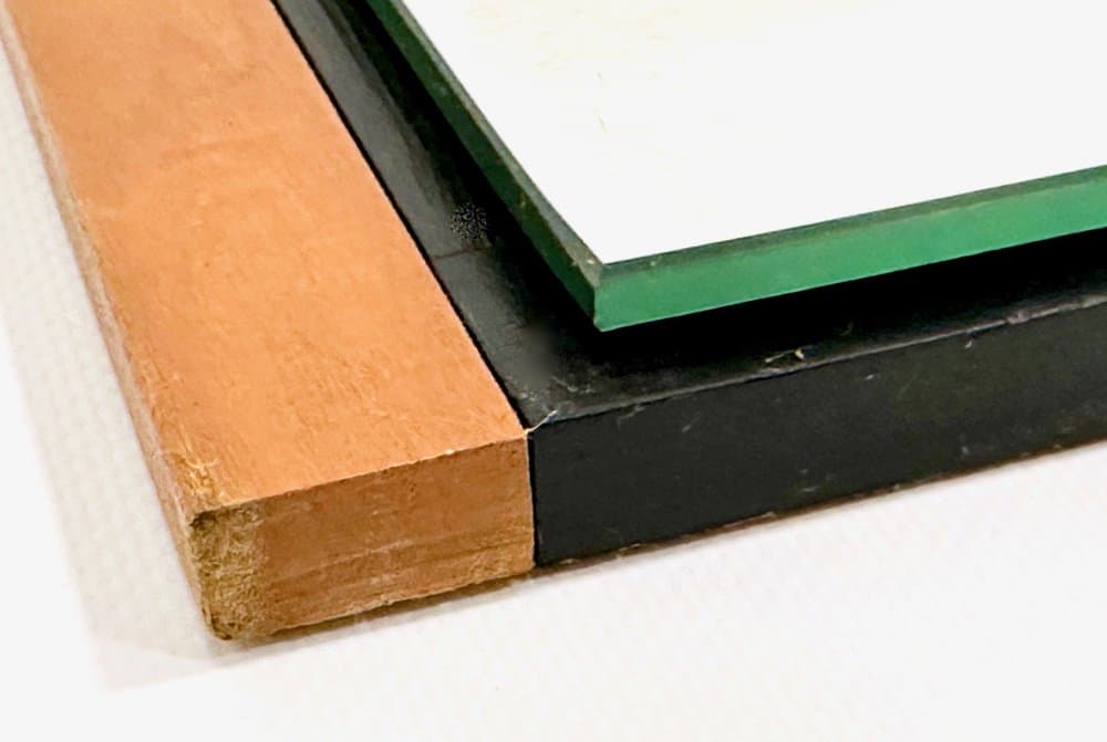 Lustro ścienne, teak brązowy, szkło, Niemcy, lata 70. - 155044