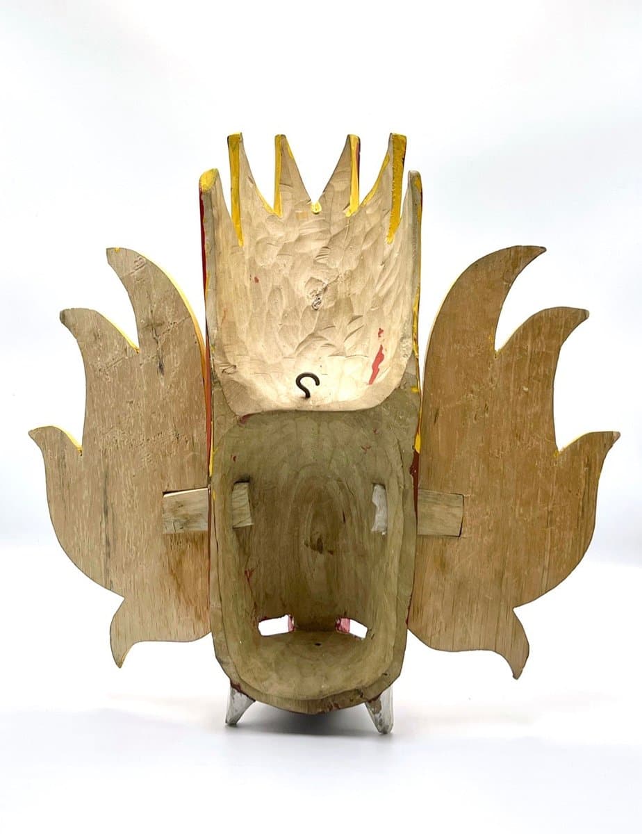 Maska Mayura Raksha, multikolor, drewno, Sri Lanka, XVIII w. i starsze - 155119