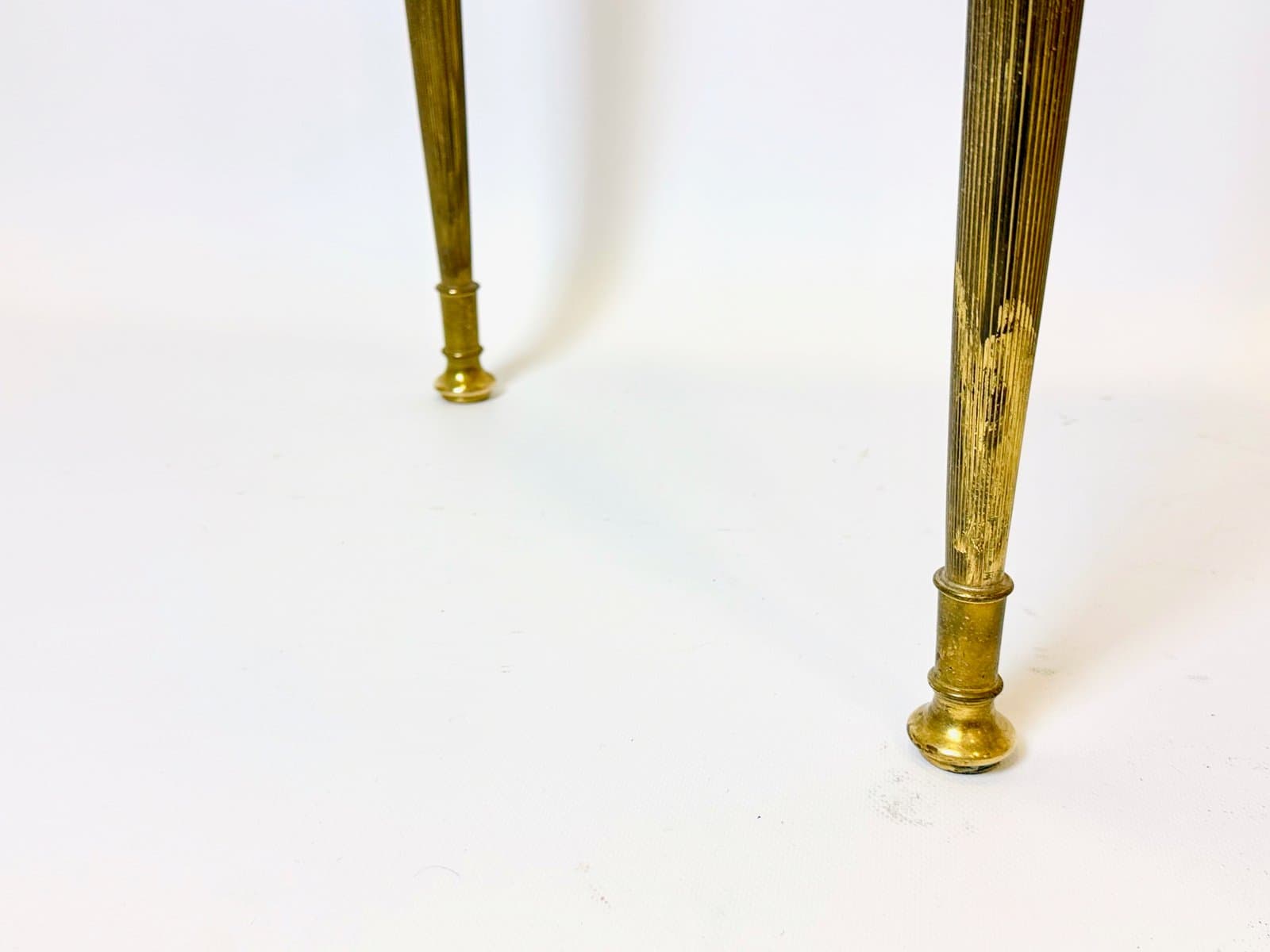 Konsola, styl Ludwika XVI, marmur beżowy, mosiądz złoty, fornir orzech, Francja, XIX w. - 155185