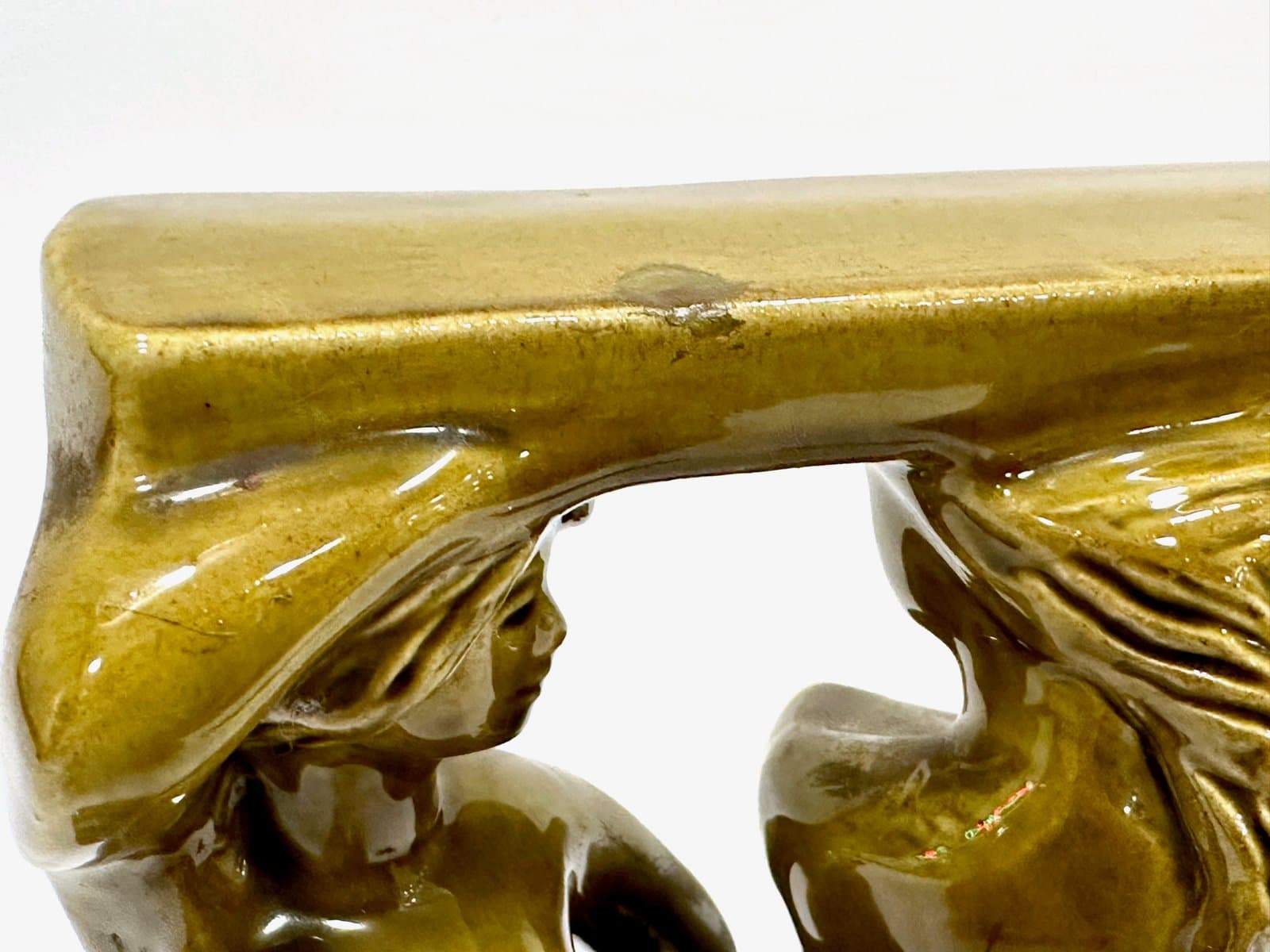 Figurka Trzy Gracje w Łaźni, oliwkowy, ceramika, przyp. Z. Farnik, Czechy, lata 70. - 155220