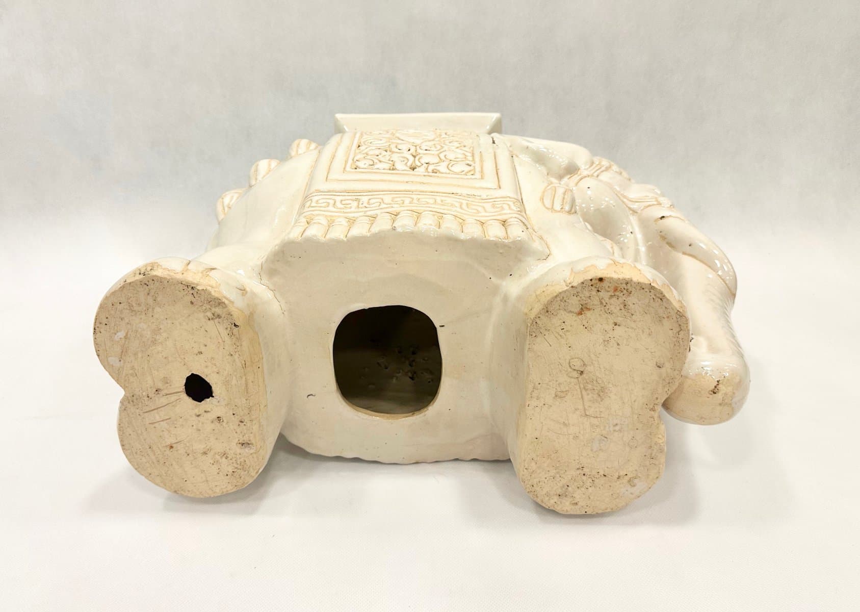 Stojak na kwiaty Słoń, ivory, ceramika, lata 50. - 155254