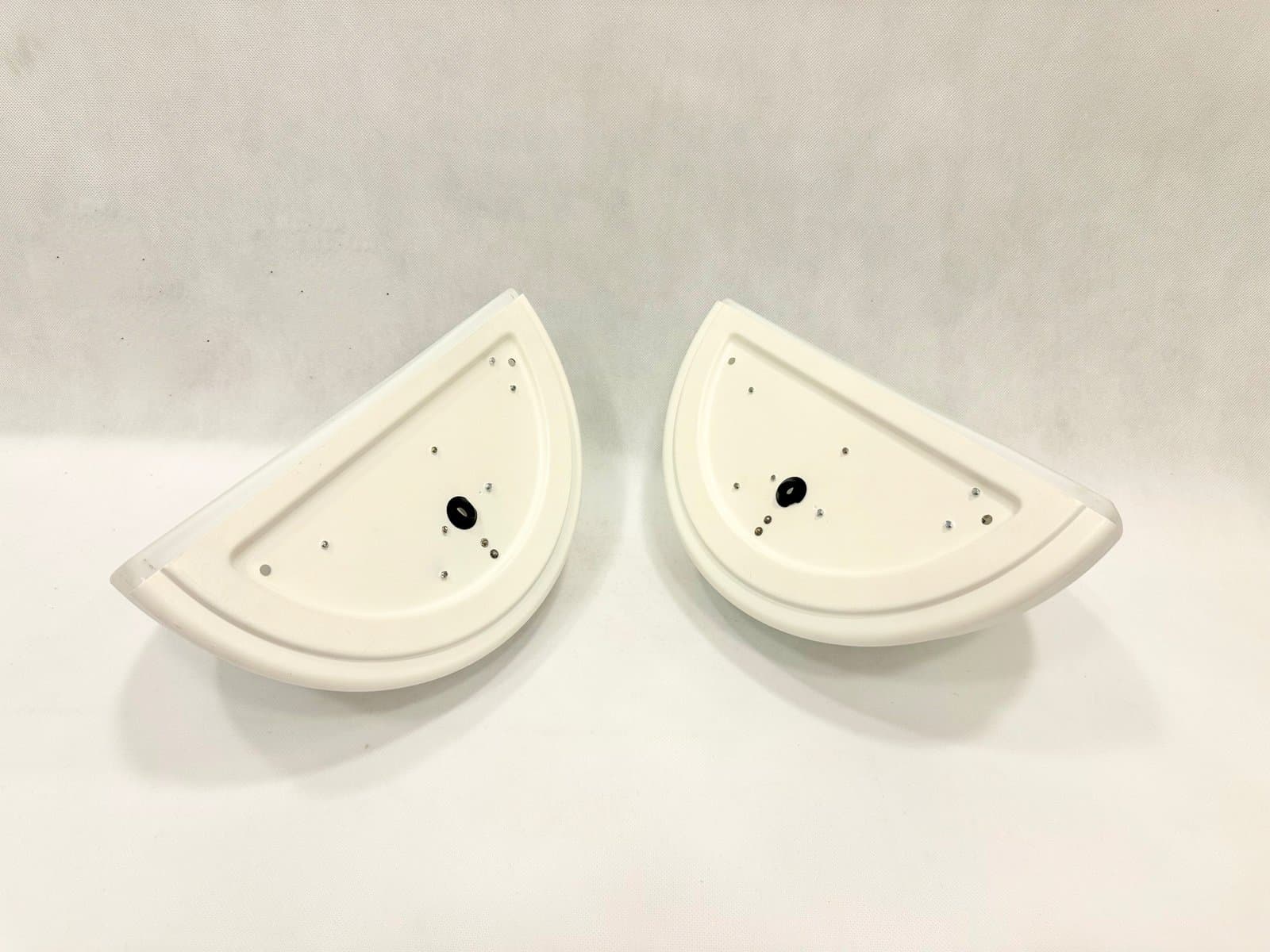 Pair of wall sconces, white milk glass, Limburg, Germany, 1970s - 155274