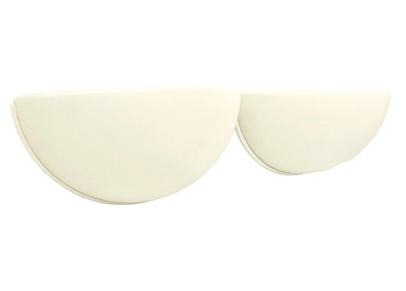 Pair of wall sconces, white milk glass, Limburg, Germany, 1970s