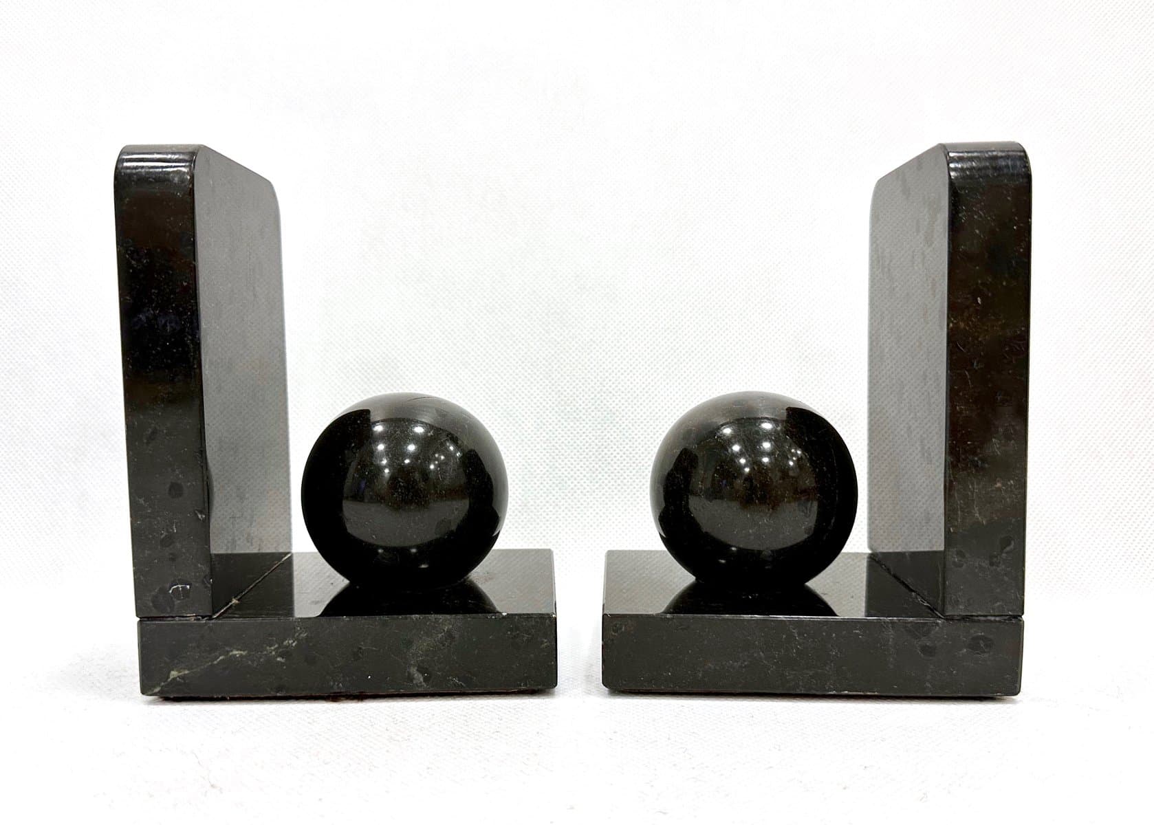 pair of bookends Art Deco, black marble, Germany, 1930s - 155364