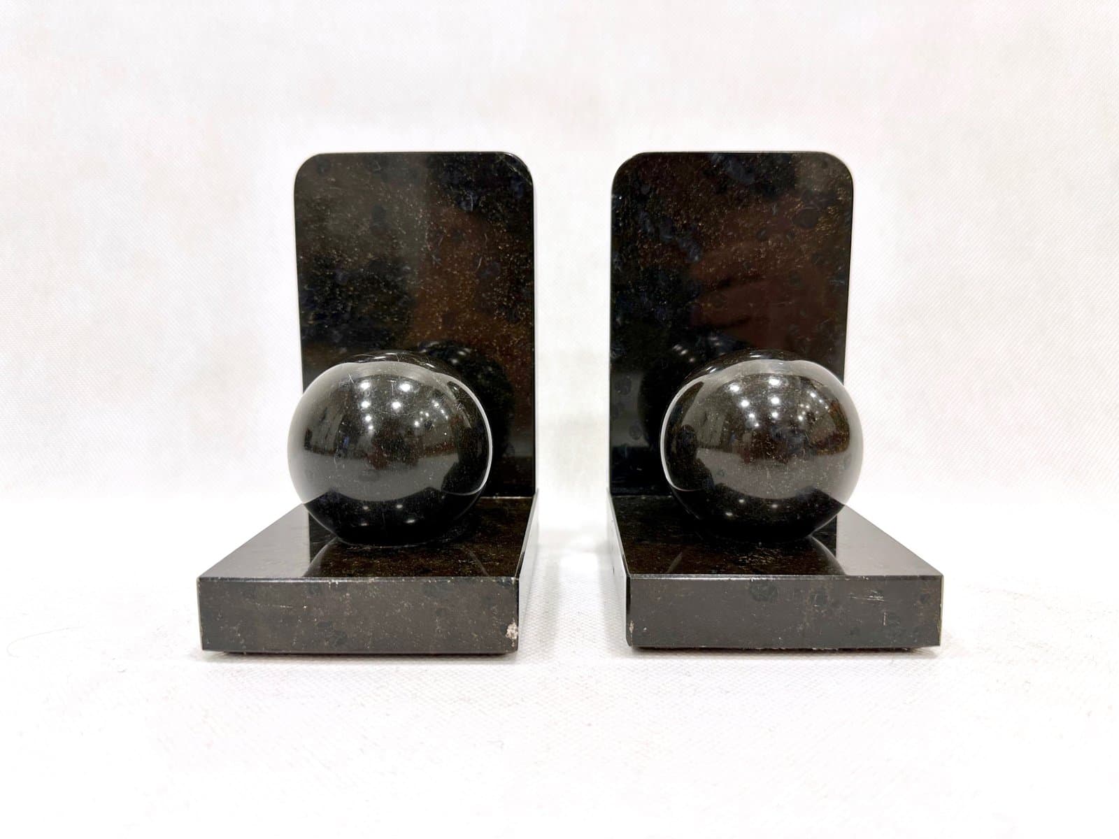 pair of bookends Art Deco, black marble, Germany, 1930s - 155367