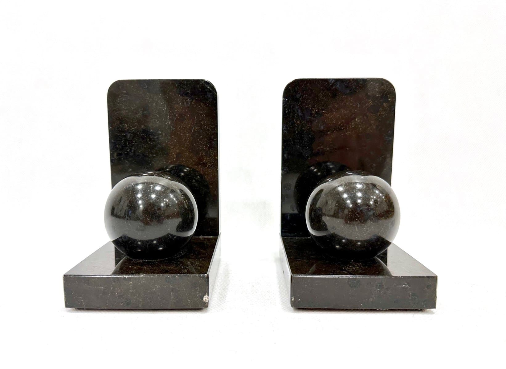 pair of bookends Art Deco, black marble, Germany, 1930s - 155363