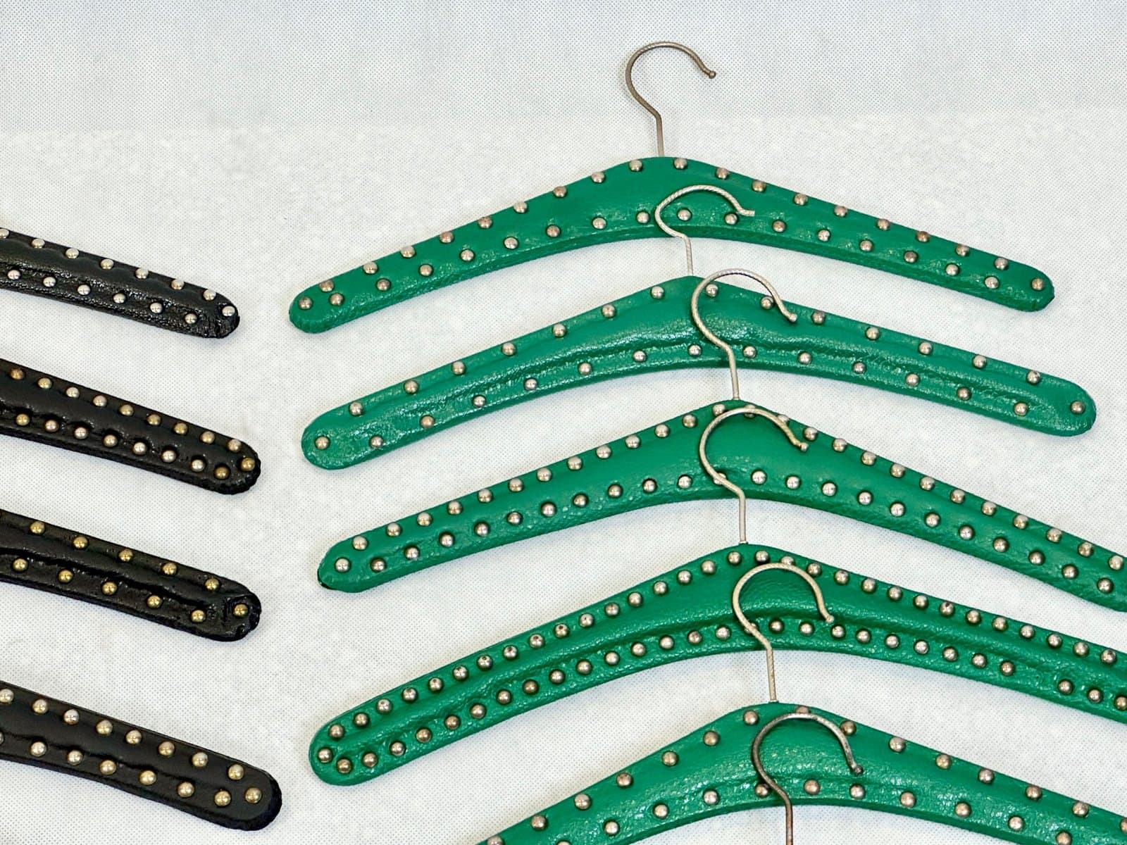 Zestaw wieszaków ubraniowych, multikolor, drewno, metal, Niemcy, lata 60. - 155549