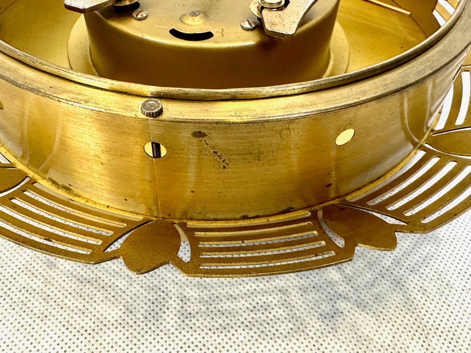 Wall Clock, Atlanta, golden brass, Germany, 1960s. - 155557