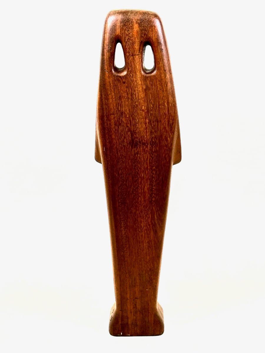 Sculpture Madonna with Child, dark brown teak, 1970s - 155611