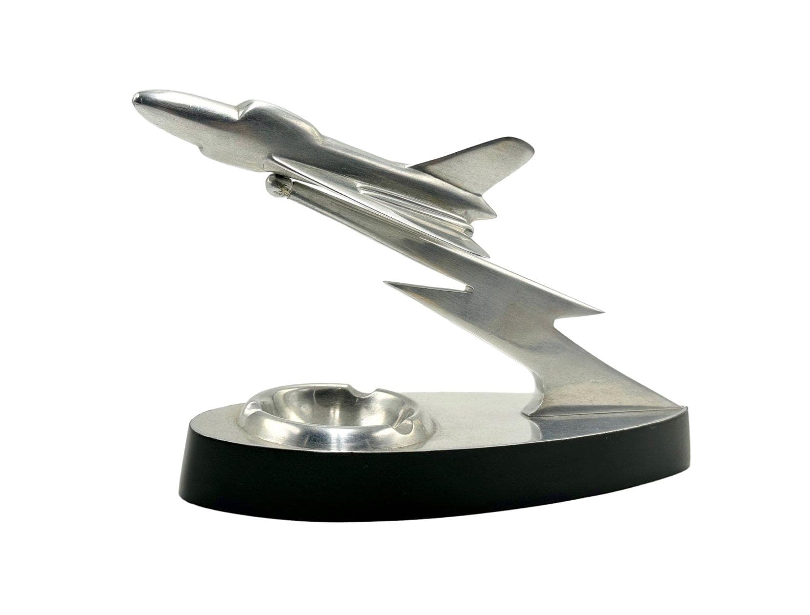 Desk Figurine Art Deco, silver aluminum, Poland, 1930s