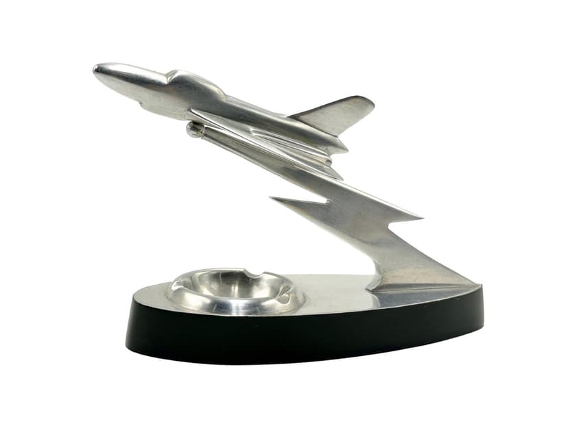 Figurka biurkowa Art Deco, srebrny, aluminium, Polska, lata 30.