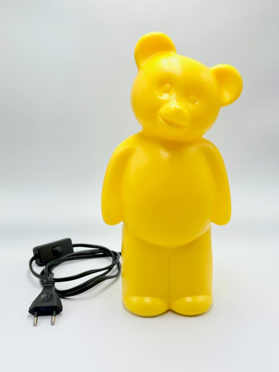 Lampa stołowa Lumibear, żółty plastik, Niemcy, lata 90. - 155666