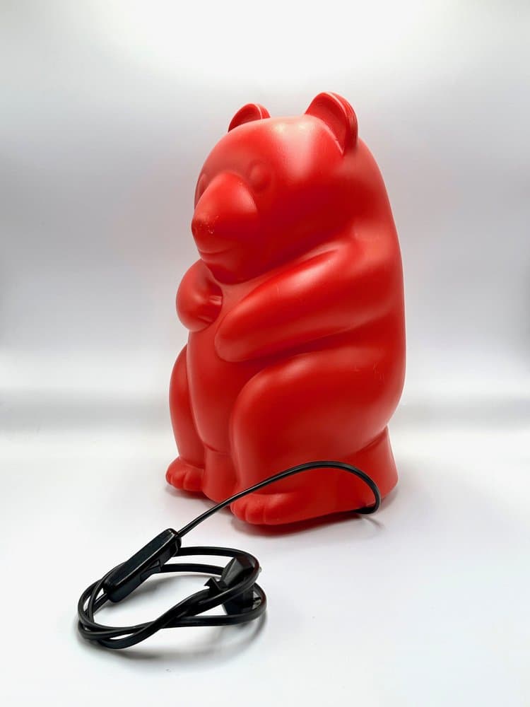 Lampa stołowa Gummy Bear, czerwona, plastik, Niemcy, lata 90. - 155694