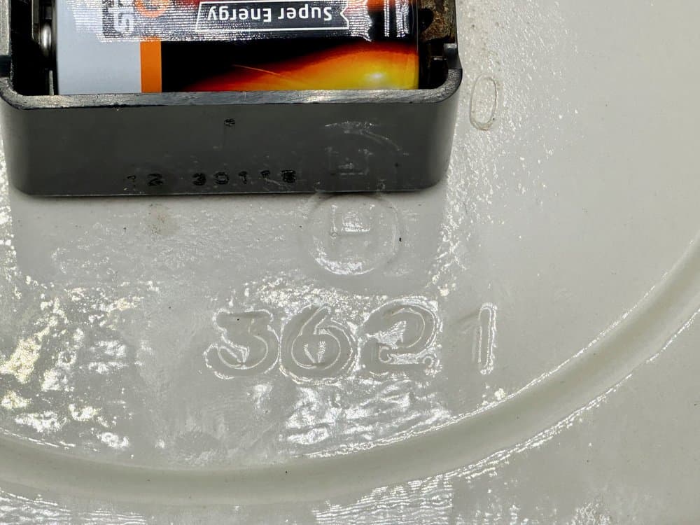 Zegar ścienny, brązowy pomarańczowy, ceramika, Niemcy, lata 60. - 155704