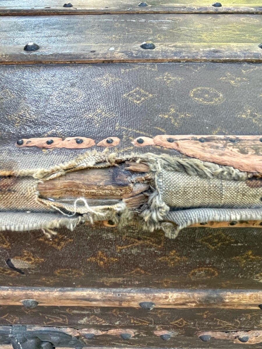 Trunk Malle Haute, Monogram brown, canvas, leather, wood, brass, Louis Vuitton, France, 1920s - 155719