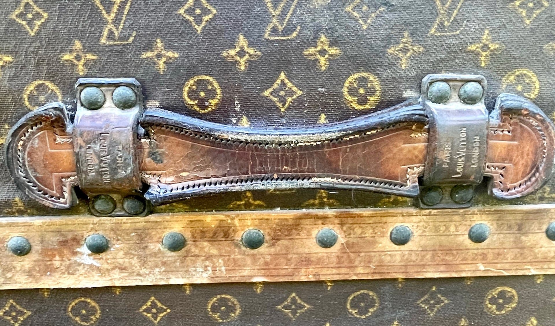 Trunk Malle Haute, Monogram brown, canvas, leather, wood, brass, Louis Vuitton, France, 1920s - 155711