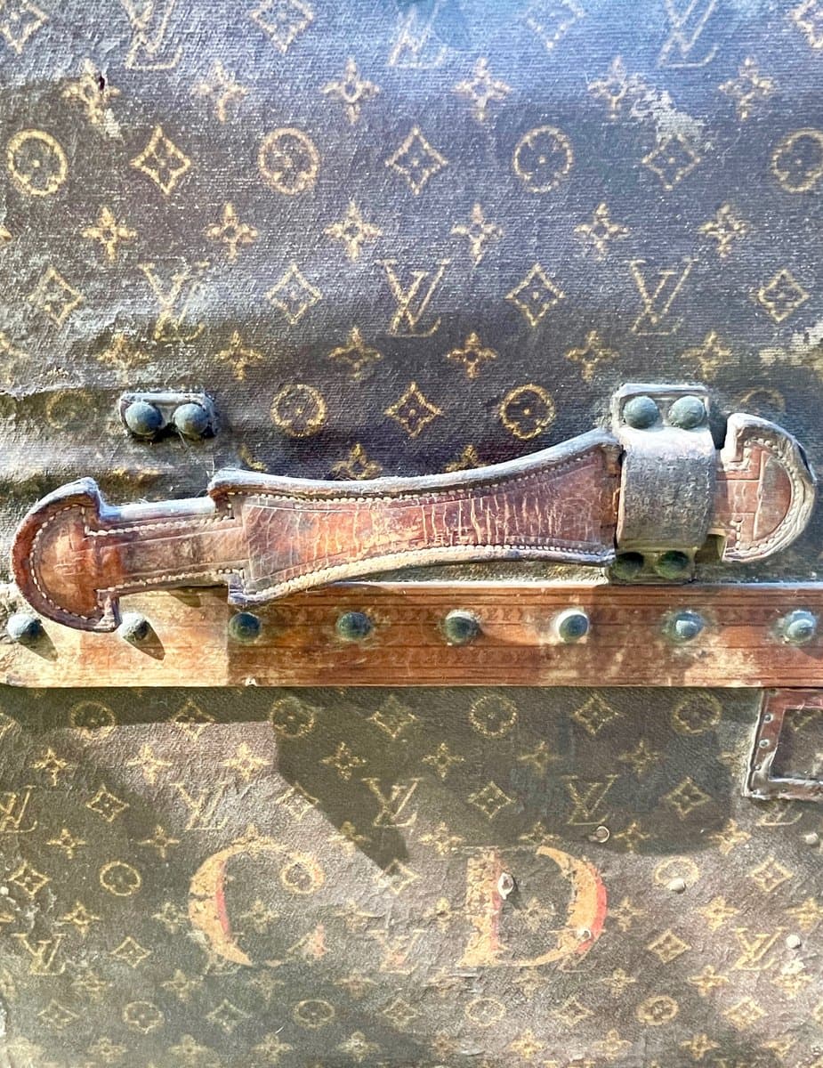 Trunk Malle Haute, Monogram brown, canvas, leather, wood, brass, Louis Vuitton, France, 1920s - 155712