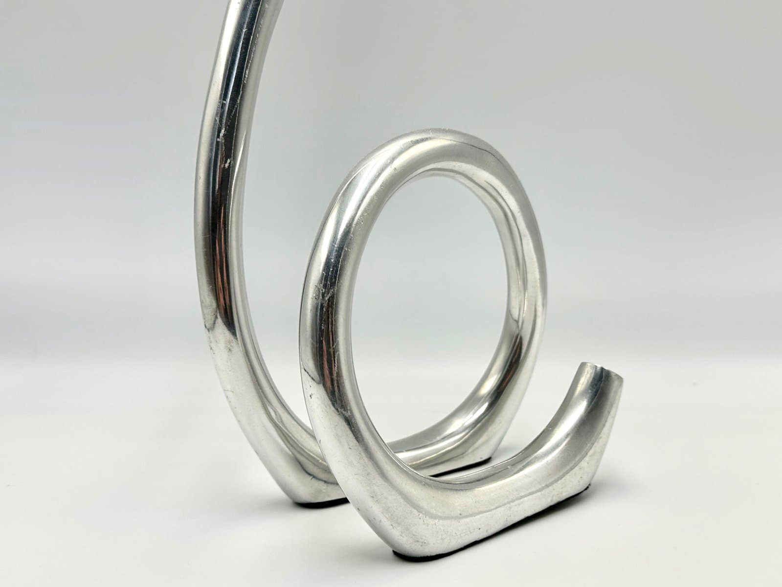 Świecznik Curly, srebrny, aluminium, Holandia, lata 80. - 155737