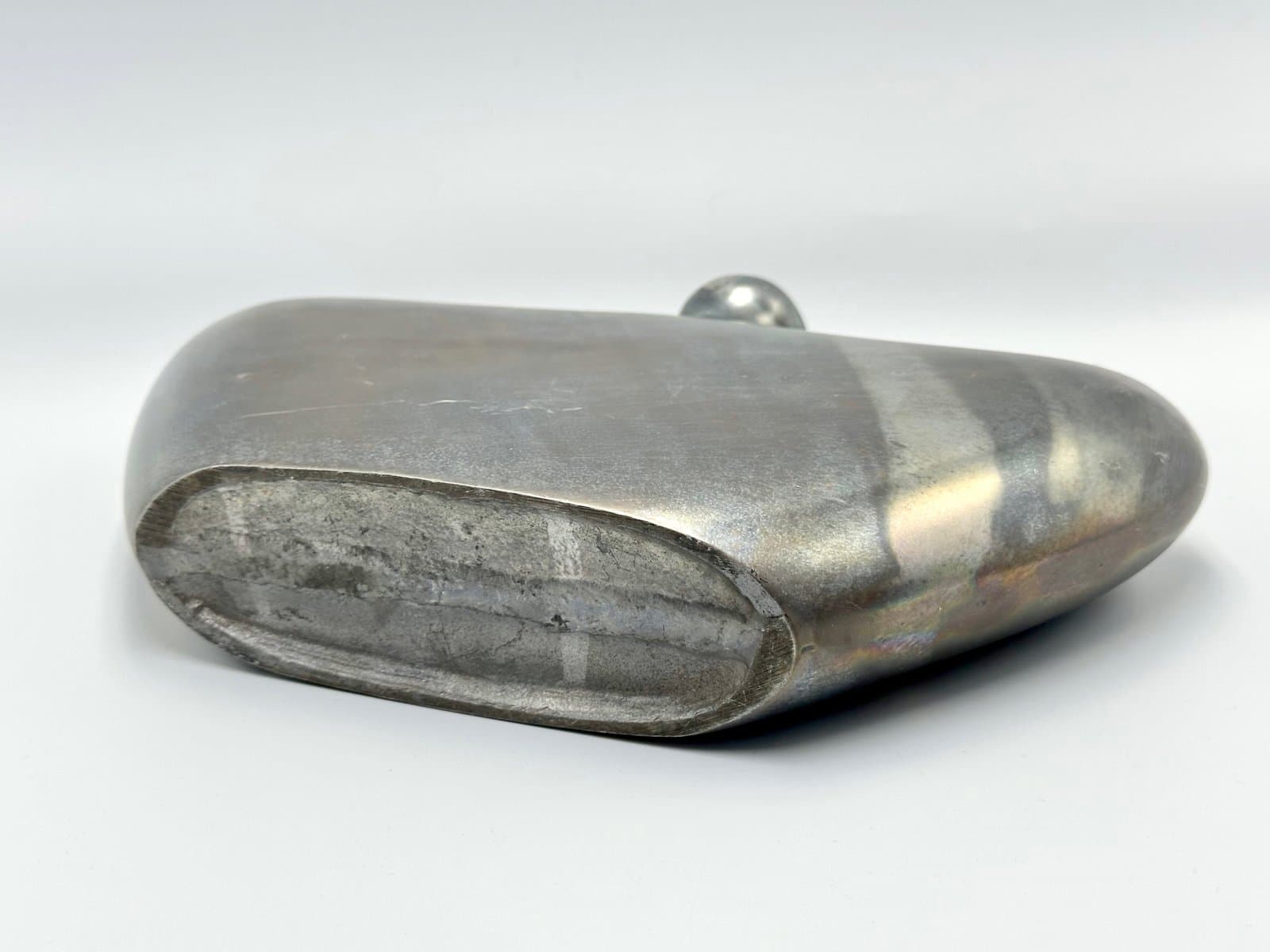 Butelka płaska, srebrny, aluminium, lata 70. - 155754