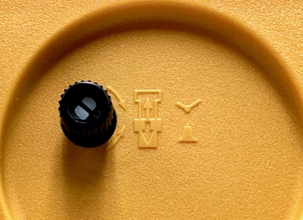 Table Clock Modatempo, orange plastic, Germany, 1980s. - 155768