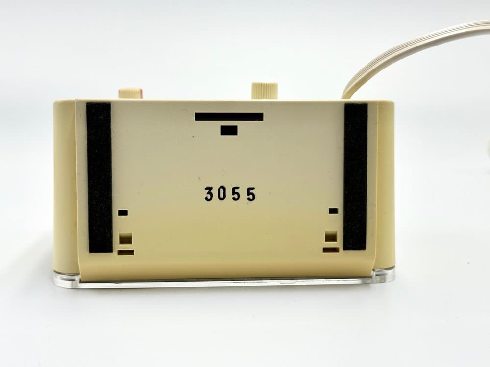 Zegar stołowy Minetto Repeat, plastik kość słoniowa, Niemcy, lata 80. - 155777