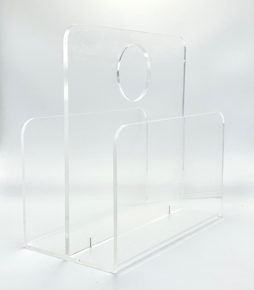 Magazine Rack, transparent acrylic, Germany, 1970s. - 155802