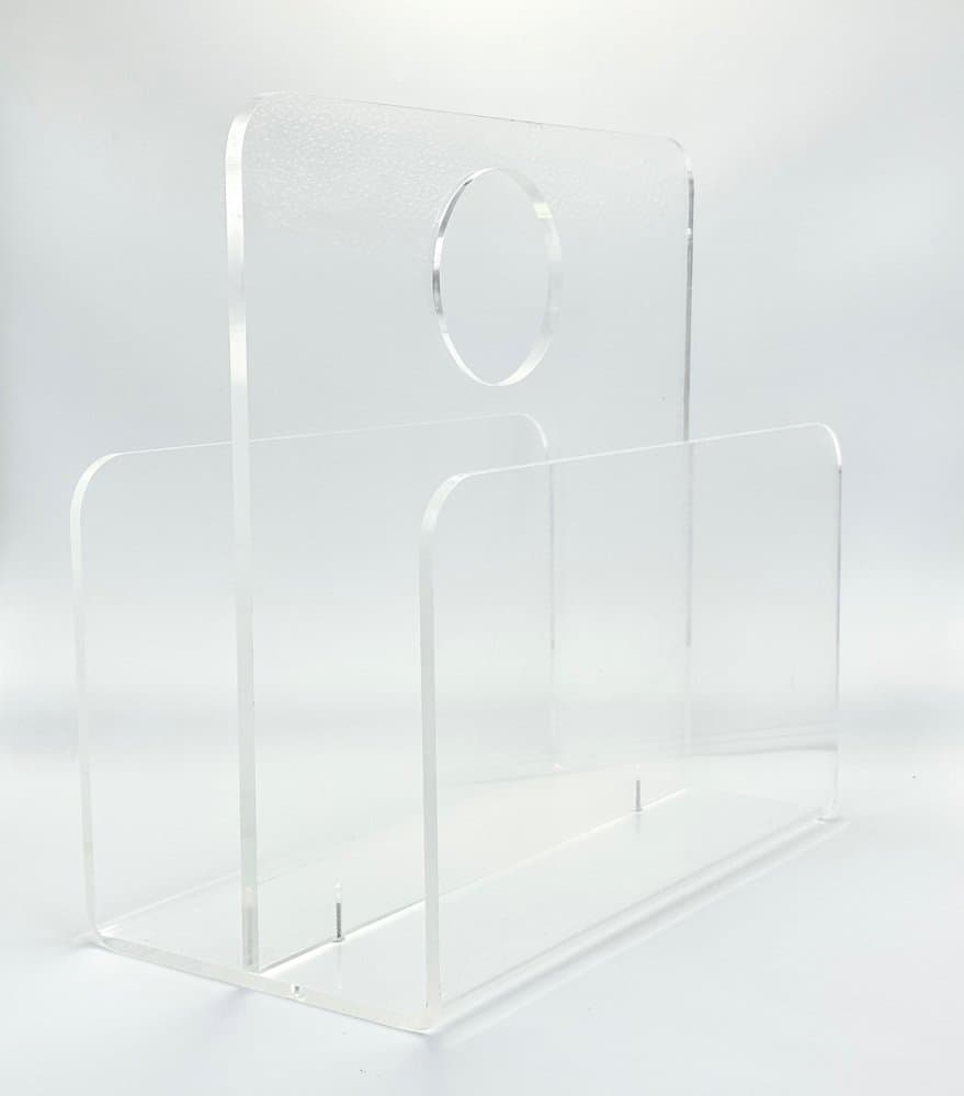 Magazine Rack, transparent acrylic, Germany, 1970s. - 155797