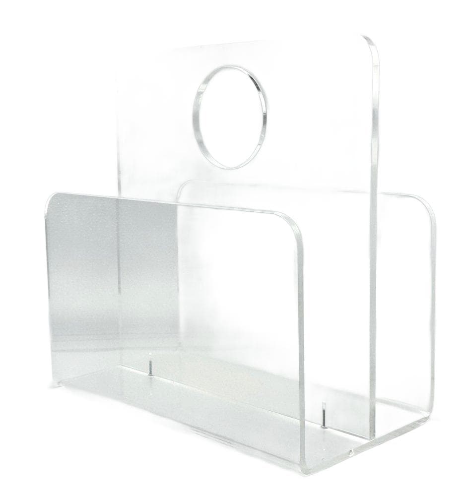 Magazine Rack, transparent acrylic, Germany, 1970s.