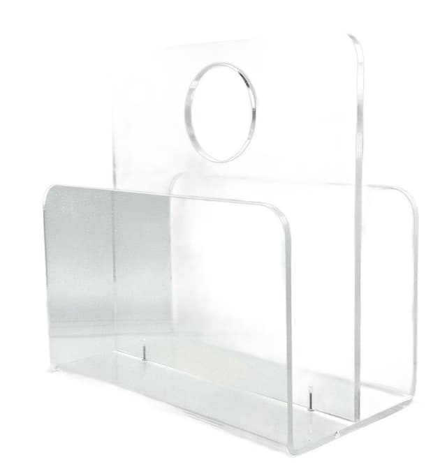 Magazine Rack, transparent acrylic, Germany, 1970s. - DIMENSION