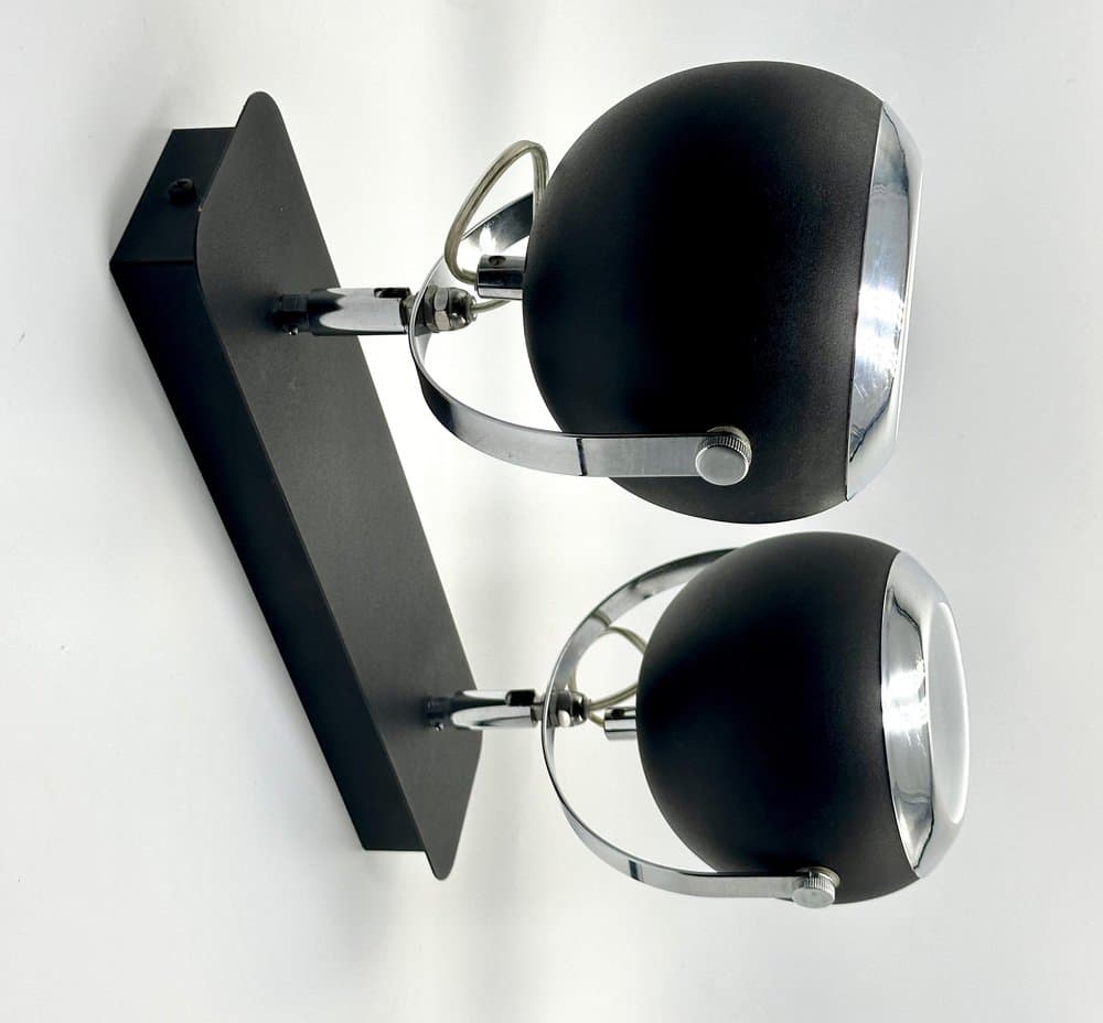 Lampa sufitowa lub ścienna, postmodernizm, metal czarny, lata 90. - 155806