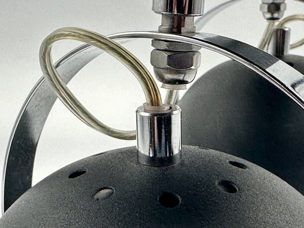 Lampa sufitowa lub ścienna, postmodernizm, metal czarny, lata 90. - 155808