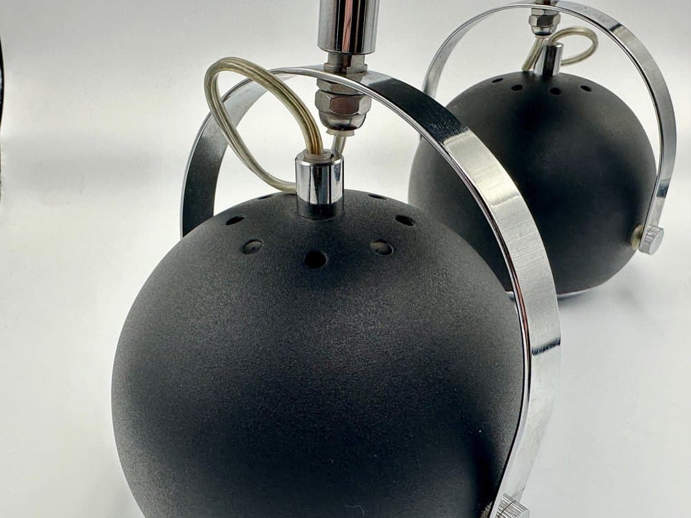 Lampa sufitowa lub ścienna, postmodernizm, metal czarny, lata 90. - 155807