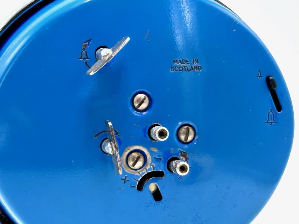 Clock Tulip, Space Age, blue, metal, United Kingdom, 1960s. - 155862