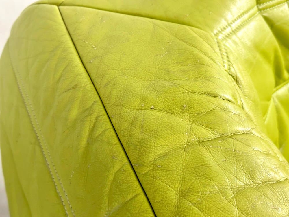 Sofa trzyosobowa Togo, zielony, skóra, proj. M. Ducaroy, Ligne Roset, Francja, 2010s - 155968