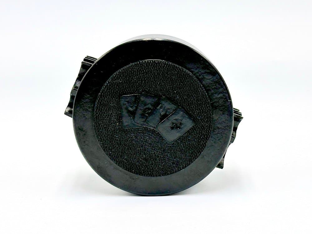 Zestaw pięciu popielniczek Card Suits, czarny, bakelit, Polska, lata 50. - 155989