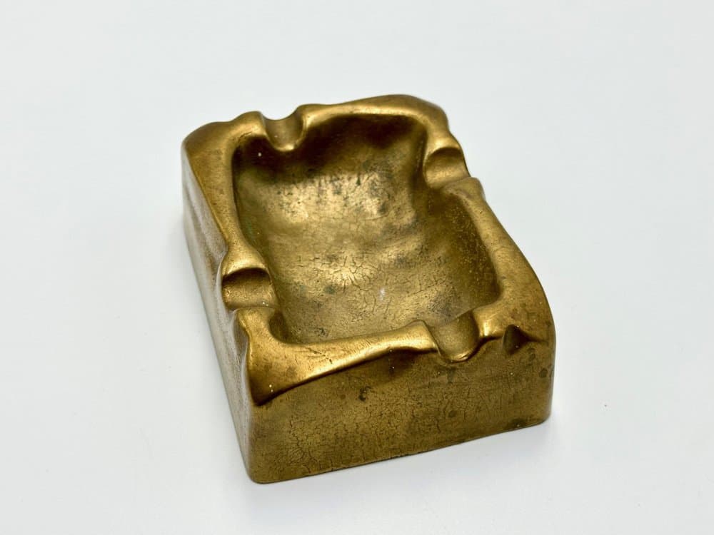 Popielniczka, złoty mosiądz, Niemcy, lata 60. - 156018