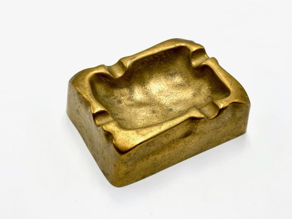 Popielniczka, złoty mosiądz, Niemcy, lata 60. - 156017