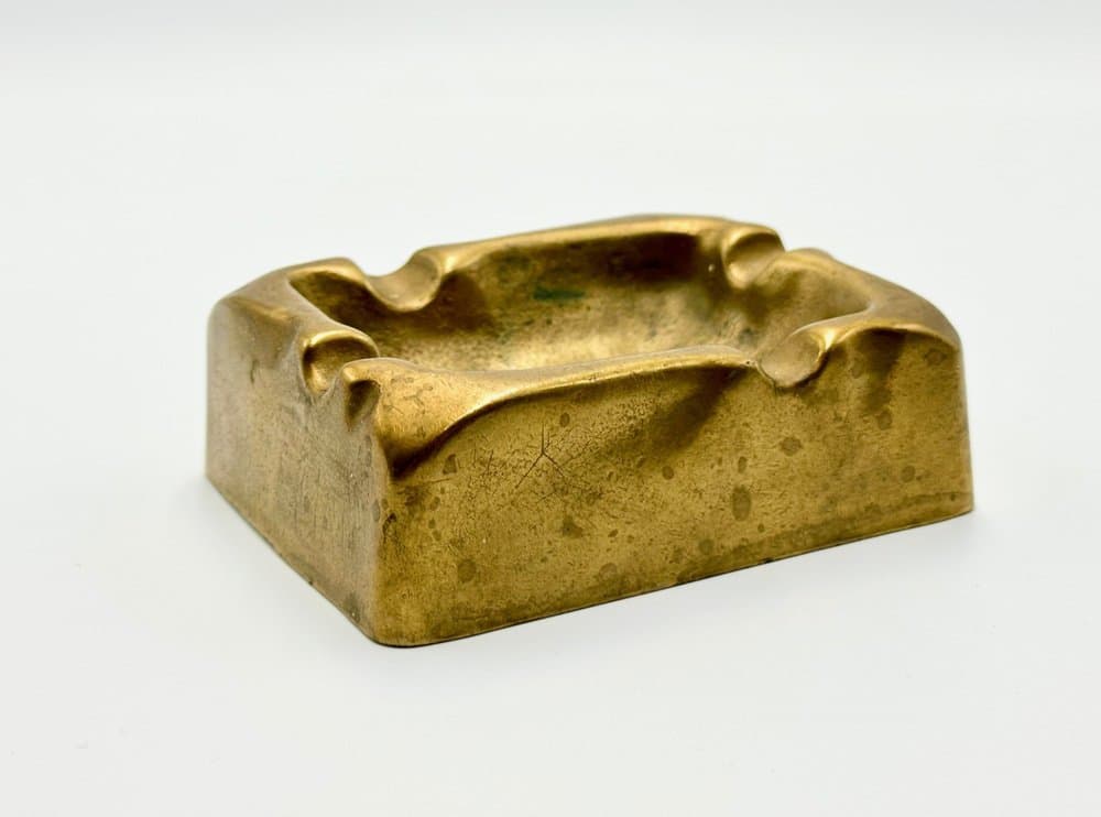 Popielniczka, złoty mosiądz, Niemcy, lata 60. - 156013