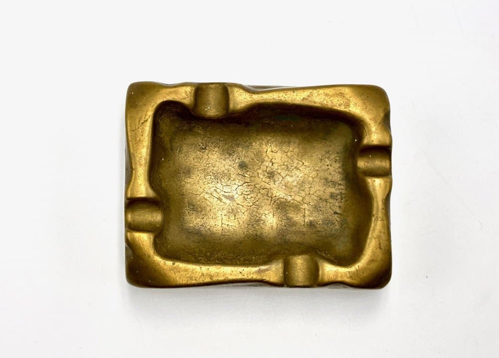 Popielniczka, złoty mosiądz, Niemcy, lata 60. - 156016