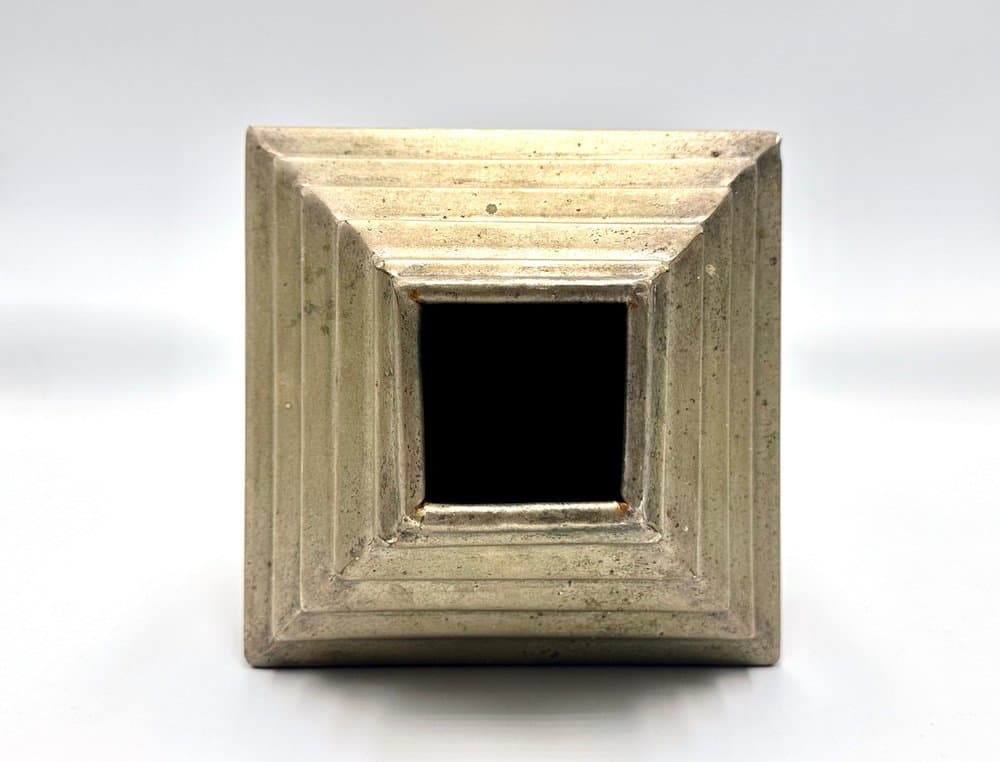 Wazon modernistyczny, srebrny, stal platerowana srebrem, lata 50. - 156041