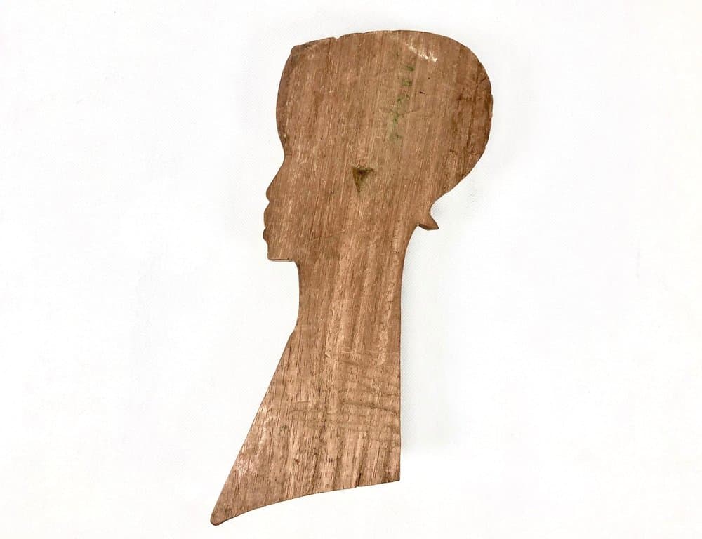 para rzeźb ściennych, African, brąz jasny, teak, lata 60. - 156046