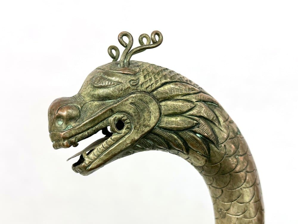 Laska ozdobna, srebrzony metal, Chiny, XIX w. - 156089