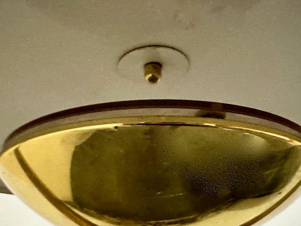 Lampa wisząca, czarna, mosiądz złoty, Hillebrand, Niemcy, lata 70. - 156142