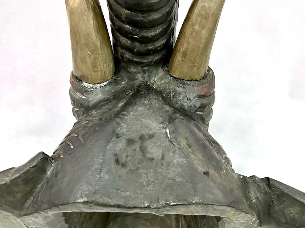 Wall sculpture, elephant head, black wood, Indonesia, 1970s - 156168