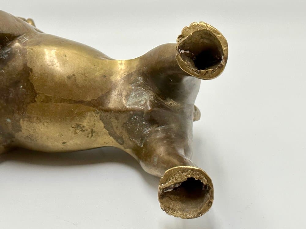 Bulldog figurine, golden brass, France, 1940s. - 156220