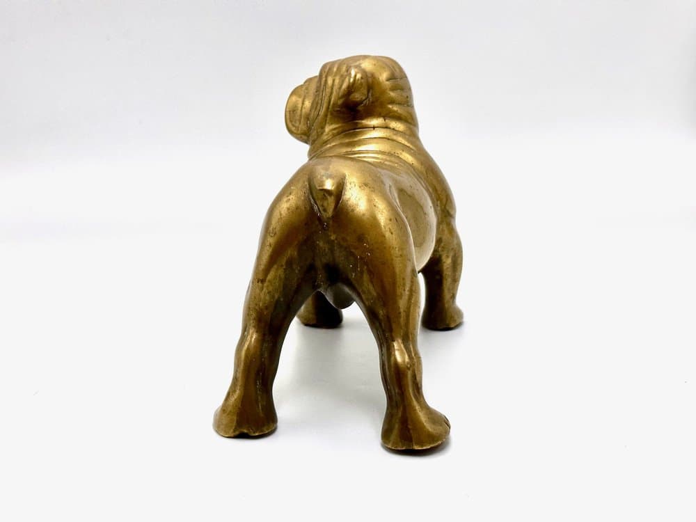 Bulldog figurine, golden brass, France, 1940s. - 156224