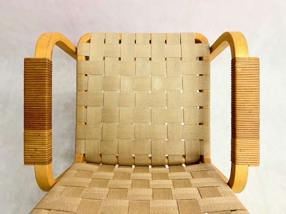 Lounge chair Model 45, birch beige, by A. Aalto, Artek, Finland, 1970s. - 156238