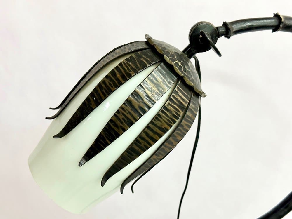 Lampa podłogowa Brutalist, brąz ciemny, metal, Polska, lata 70. - 156250
